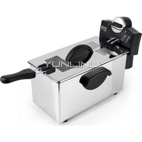 Household Electric Deep Fryer Single-tank Frying Cooker Stainless Steel Frying Oven HF-1106