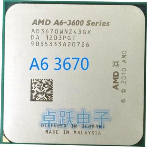 AMD A4-Series A6-3670 A6 3670 Quad-Core CPU 100% working properly Desktop Processor free shipping