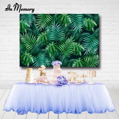 InMemory Tropical Jungle Forest Green Leaves Baby Birthday Wedding Party Backdrop Photography Background For Photo Studio