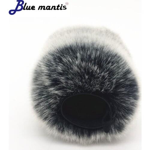 Blue mantis deat cat outdoor artificial fur windscreen shield for blue raspberry outside windshield for Blue raspberry
