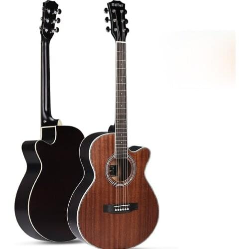 Body Red Guitar Hollow Baritone Rosewood Banjo Acoustic Guitar Strings Fingerboard Violao Acustico Musical Instruments EH50G