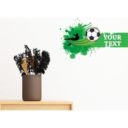 Fly Soccer Football Sports Your Text Removable Wall Sticker Art Decals Mural DIY Wallpaper for Room Decal
