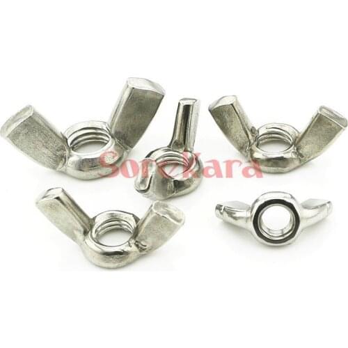 M4 M5 M6 M8 M10 M12 Metric 304 Stainless Steel Wing Nuts Thumb Butterfly Nuts