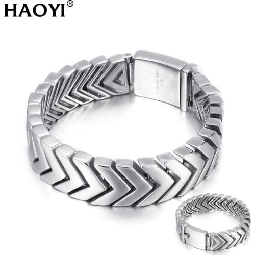 18mm 316L Stainless Steel Charm Bracelets Cool Mens Steel High Quality Biker Man Simple Charms Men Bracelet