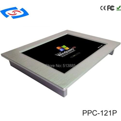 Low Cost All In One PC 12.1" Fanless Touch Screen Industrial Panel PC With XP/Win7/Win8/Win10/Linux System Support 3G/4G/WiFi