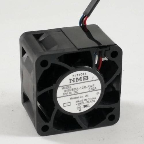 New NMB-MAT 04028DA-12R-AWF12V 0.52A 4028 40MM 4CM 40 * 40 * 28 mm 1U 2U server fan Big power Cooling fan 4pin