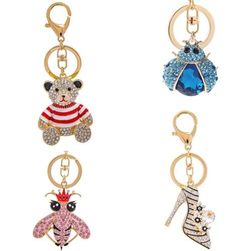New Pattern Personality Creative Gift Fashion Keychain Bag Charm Pendant Key Ring Trendy Trinkets Novelty Items Various Styles