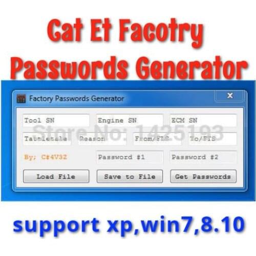 New ET FACTORY PASSWORDS GENERATOR [USB dongle]Support Windows 2003/XP/Vista/7/8/10