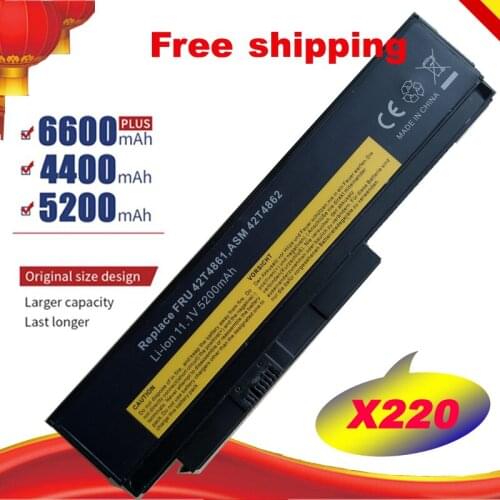 WHOLESALE NEW 6CELLS LAPTOP BATTERY FOR LENOVO ThinkPad X220 X220i Series 42Y4874 42T4901 42T4902 42Y4940 FREE SHIPPING