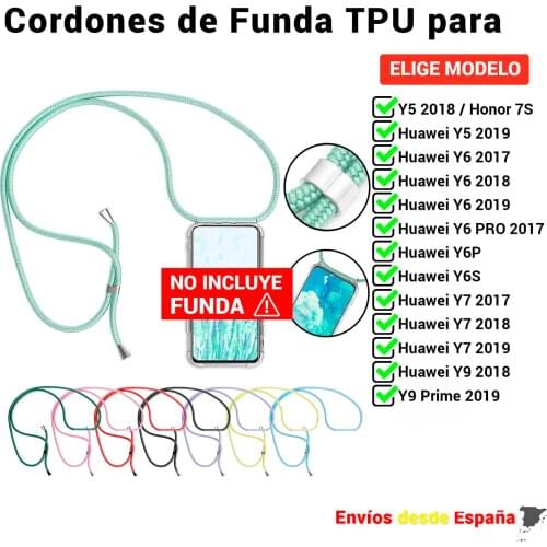 Rope pendant for cover movil Huawei Y5 Y6 Y6S Y6P Y7 Y9 2017 2018 2019 Prime Pro Honor 7S. Universal belt