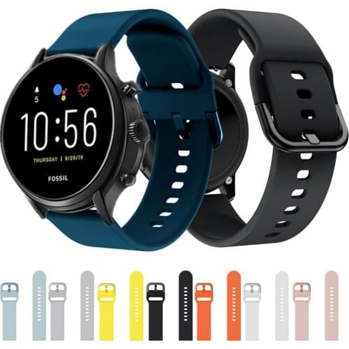 22MM Silicone Strap For Fossil Gen 5 Carlyle/Julianna Smart Watch Band Quick Release Straps For Q Explorist HR Gen 4/3 Correa