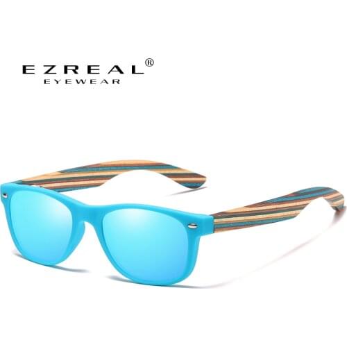 EZREAL New Flexible Kids Sunglasses Polarized Boys Girls Baby Wooden Sun Glasses UV400 Children Eyewear Eyeglasses