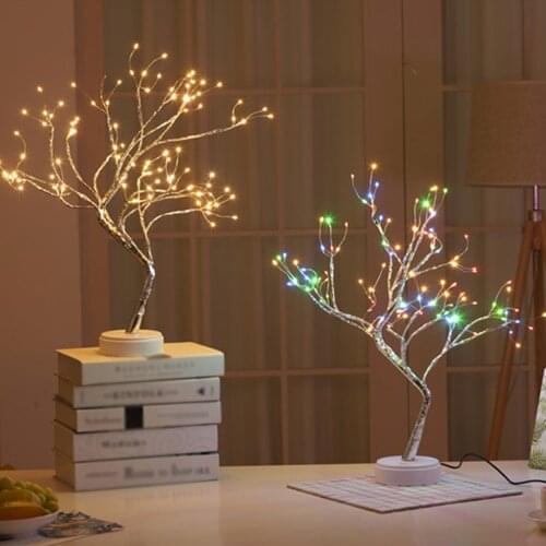 Tree light touch switch pearl starry night light Touch switch Home Holiday bedroom indoor kids bar Decoration fairy light