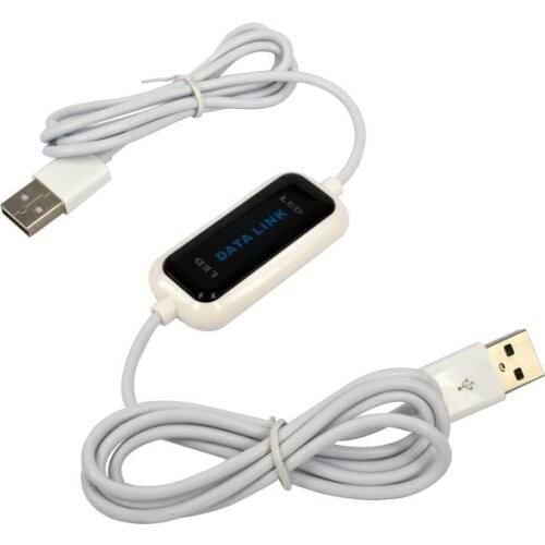 USB 2.0 PC To PC Online Share Sync Link Net Direct Data File Transfer Bridge 165CM LED Cable Easy Copy Between 2 Computer