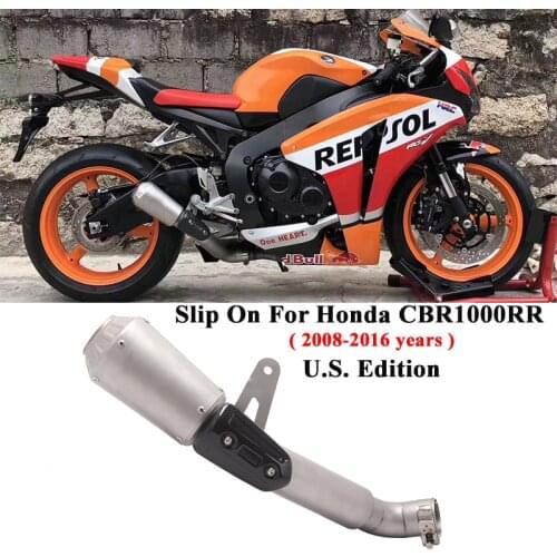 Slip On For Honda CBR1000RR 2008 - 2016 U.S. Edition Motorcycle GP Exhaust Pipe Escape Modiifed Connect Middle Link Pipe Muffler