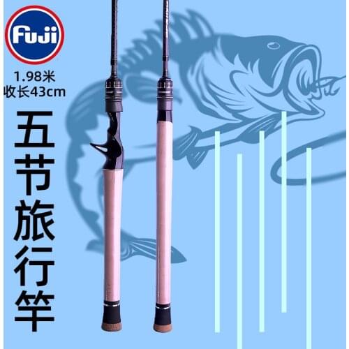Japan Quality Fuji components 5 Sections ML / L Power Carbon Casting Spinning Fishing Rod Travel Light Lure Fishing Rod