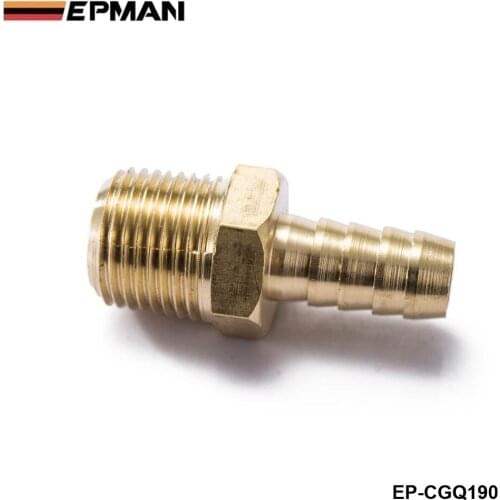 1/2" Hose Barb x 1/2 MIP Brass Hose Barb x Male Pipe Thread NPT, MIP Fitting Fuel Water For BMW VW AUDI EP-CGQ190