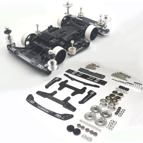 1Set FMA Chassis Tamiya Mini 4WD Car Modified Parts Advanced Kit Front/Rear Roller Stays+ Mass Dampers+ Aluminum Rollers