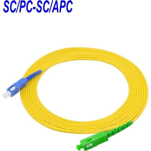 10Meters SC/APC-SC/PC,3.0mm,Singlemode 9/125,Simplex,Optical Fiber Patch Cord Cable,SC to SC