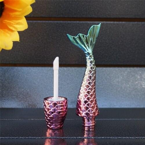 2pcs Pink Blue Gradients Mermaid Lip Glaze Bottle Empty Gloss Tube Bottle Lipgloss Tube DIY Lip Gloss Cosmetic Container