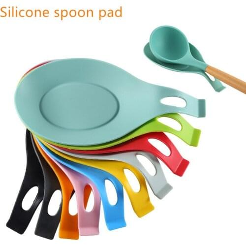 2020 silicone spatula shelf mat creative soup spoon seasoning dish mat kitchenware cleaning spoon mat kitchen accessories