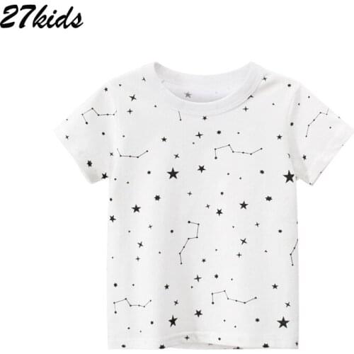 27Kids New Childern T-shirt Cartoon Pattern Of Dog Cute Boy Summer Tee Girl Tops