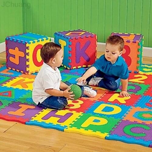 36pcs Colorful Puzzle Kid Educational Toy Alphabet A-Z Letters Numeral Foam Play Mat self-assemble Baby Crawling Pad