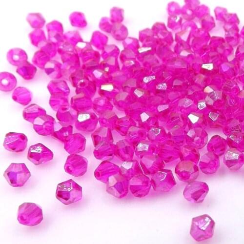 #5301 4mm 1000pcs Glass Crystals Beads Bicone Faceted Bead loose Spacer Beads DIY Jewelry Making