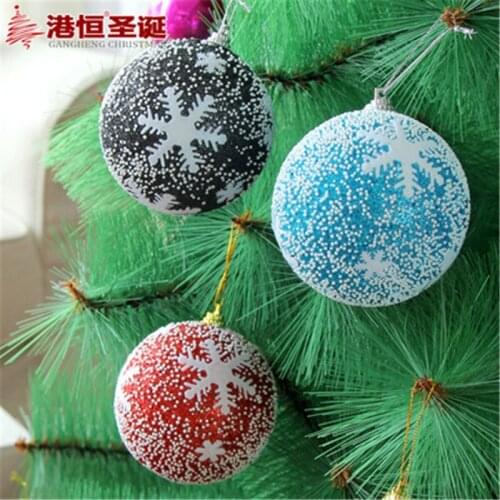 8/10cm Foam Christmas Balls Snowflake Balls Christmas Tree Ornaments xmas Decorations Hanging Tree Pendants