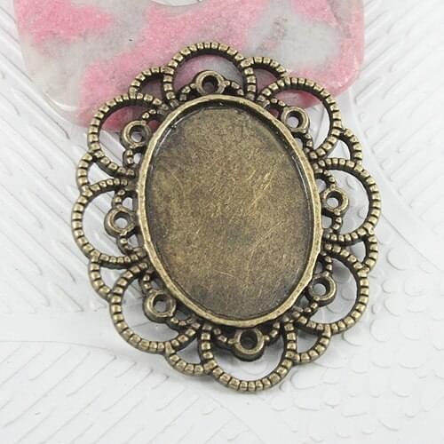 9pcs antiqued bronze color oval rim cabochon settings(INNER SIZE 18*25mm) EF0706