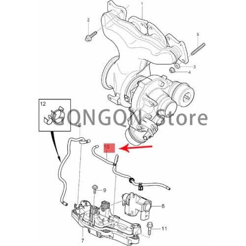 CAR turbocharged solenoid valve vacuum tube 2008-2020vol voxc90 xc70 xc60 xc40 v90 cross country v90 v70 v60 cross country v60 v