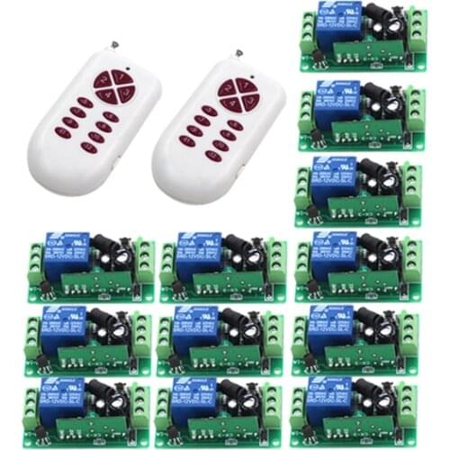 Free Shipping DC 12V 10A 12CH Wireless Remote Control Switch System Light/Lamp LED Remote Control ON OF Jog/ Self-lock SKU: 5444