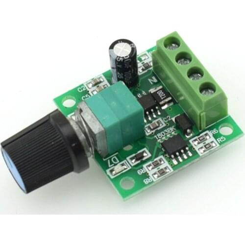 DC1.8-15V 1.8V 3V 5V 6V 12V 2A PWM DC Motor Speed Controller With PPTC Resettable Fuses and Speed Control Switch