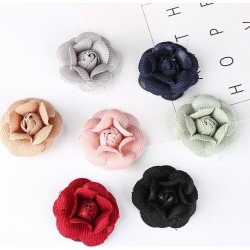 DIY Fabric Hair Flower For Sweet Girl FlatBack satin bud Flower For Headbands