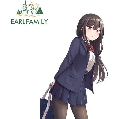 EARLFAMILY 13cm x 8.5cm for Black Uniform Girl Vinyl Decal Laptop Motorcycle RV Windshield Snowboard Scratch-proof Car Stickers