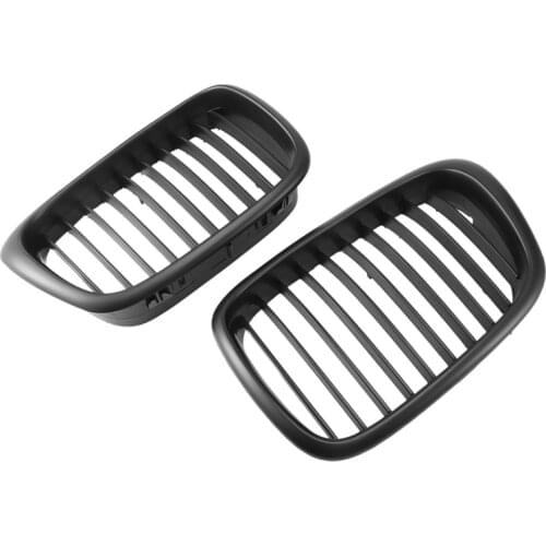 Glossy Black Front Hood Kidney Grille Grill ABS For-BMW E39 5-Series 525 528 1995-2004 Front Bumper Grille