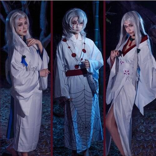 Anime Demon Slayer Cosplay Spider Rui Kimono Spider Mother Sister Costume Cosplay Kimetsu no Yaiba Dress Clothes