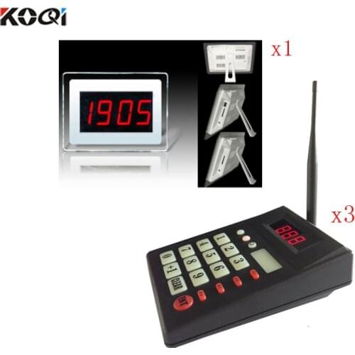 Customer Serivce Calling Queue Paging System Coffee Shop Restaurant Bar Queue Calling Equipment( 1 display + 3 numeric keypad)