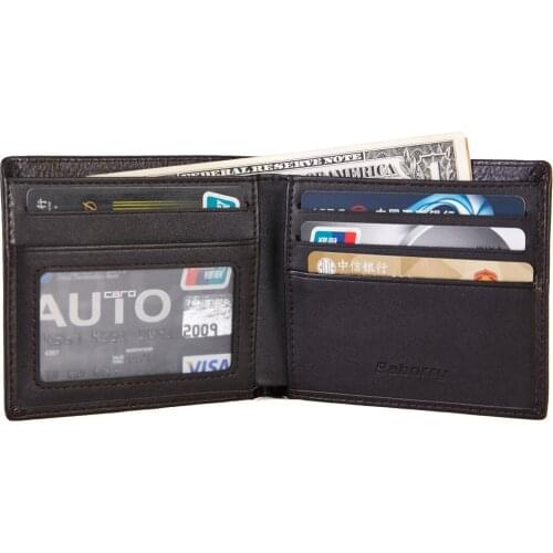 Mens Short Wallet PU Wallet Leather Billfold Slim Credit Card/ID Holders Inserts Coin Purses Luxury Business Foldable Wallet