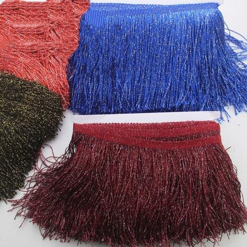 15cm Twinkling Tassel Fringe Trimming for DIY Craft Handmade Dance Sewing Latin Dress Stage Clothes Home Decoration Lace Trim