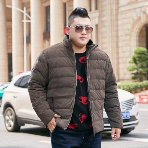 Mens Black Cotton Jacket 2019 Winter New Mens Short Stand Collar Oversized XL-9XL 10XL Mens Jacket