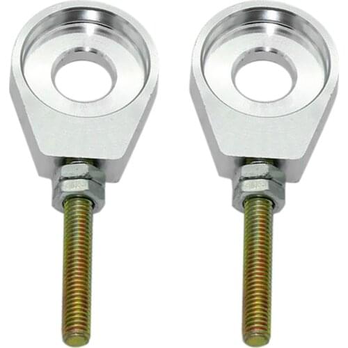 MagiDeal 2x 12mm Motorcycle ATV Chain Adjuster Tensioner Block - Silver