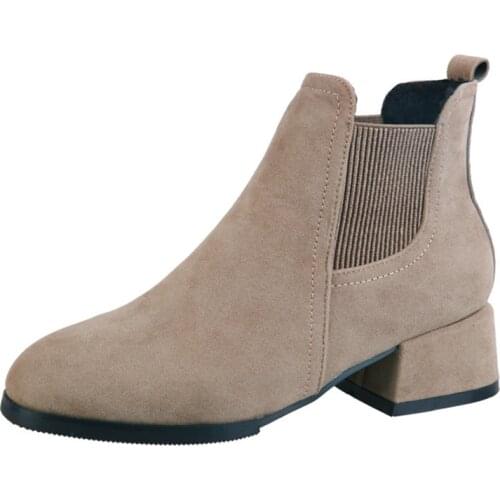 Fashion Black Women Boots Autumn Casual Pumps Anti-SKid Outdoor Walk Shoes Girl Slip On Heighten Ankle Bootie Zapatos De Mujer