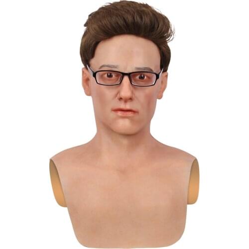 KUMIHO Bass Style Male Face Mask Realistic Soft Silicone Mask For Masquerade Halloween Mask Form Full Head Masks Cosplay