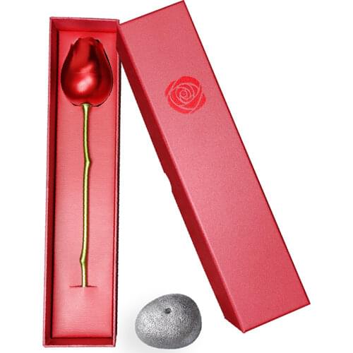 New Creative Metal Rose Jewelry Box Wedding Rings Earrings Display Case Home Accessories Valentines Day for Girl Friends Gift