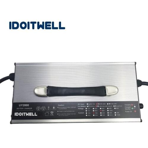 Customized 90A 80A 70A adjustable battery charger 12V current 3 stages adjustable 12v battery pack charger for li-ion lipo acid