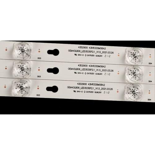 1set=3pieces LED Backlight FOR T C L L43E5800A-UD OEM43LB06 LED3030F2.1 V1.2 DS-4C-LB4308-YM01J