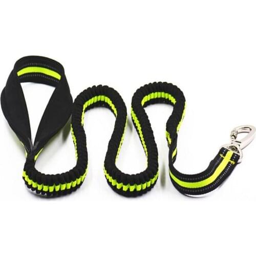 Reflective dog lead with Padded Handle Durable Dual-Handle Bungee Dog Leash strong dog leash large big dog short leash