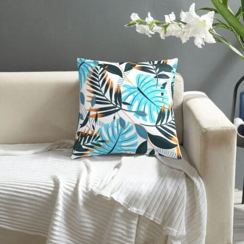 Tropical Seamless Pattern With Bright Leaves And Plants pillowcase printed cushion cover sofa waist pillow pillow cover