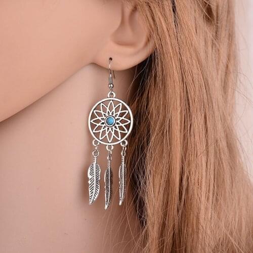 YADA Fashion alloy dream catcher Earring For women Girl Crystal Statement Earring Elegant Geometric Jewelry Earrings ER200162